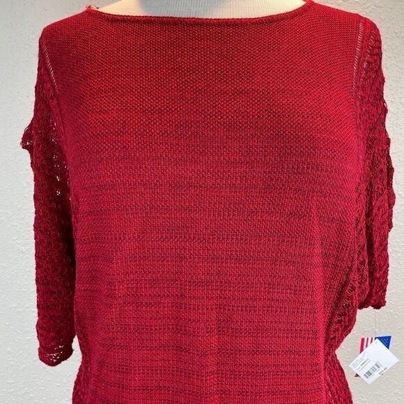 NWT JW Style Red Sweater Top Size S - Picture 2 of 8